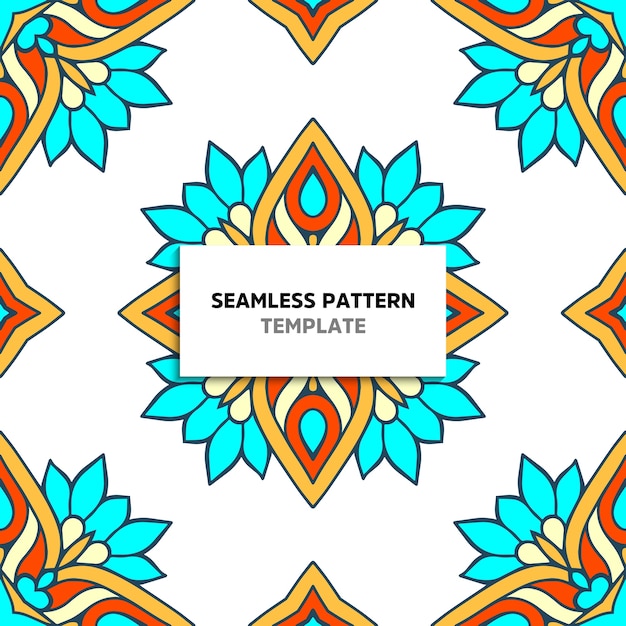 Colorful mandala seamless pattern