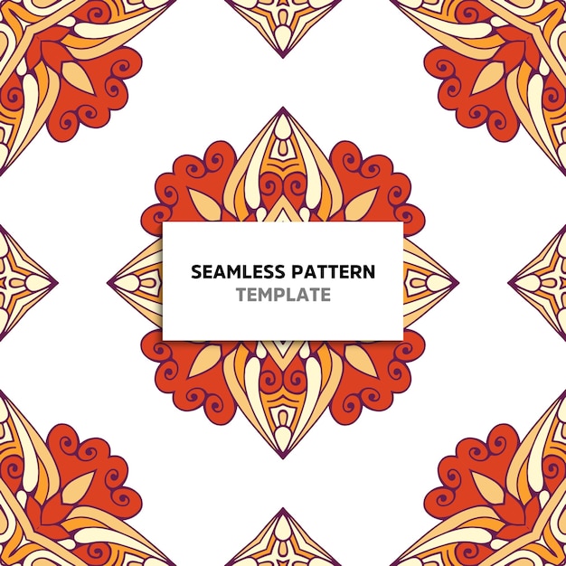 Colorful mandala seamless pattern