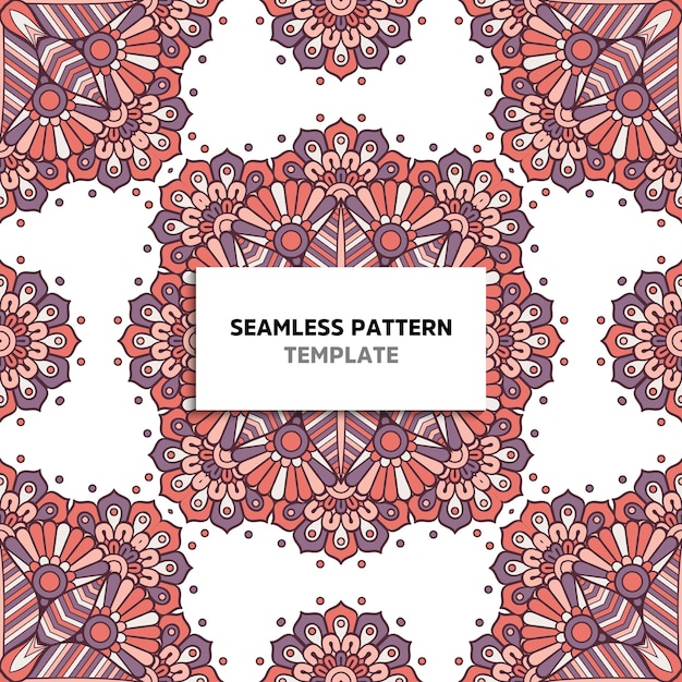 Colorful mandala seamless pattern