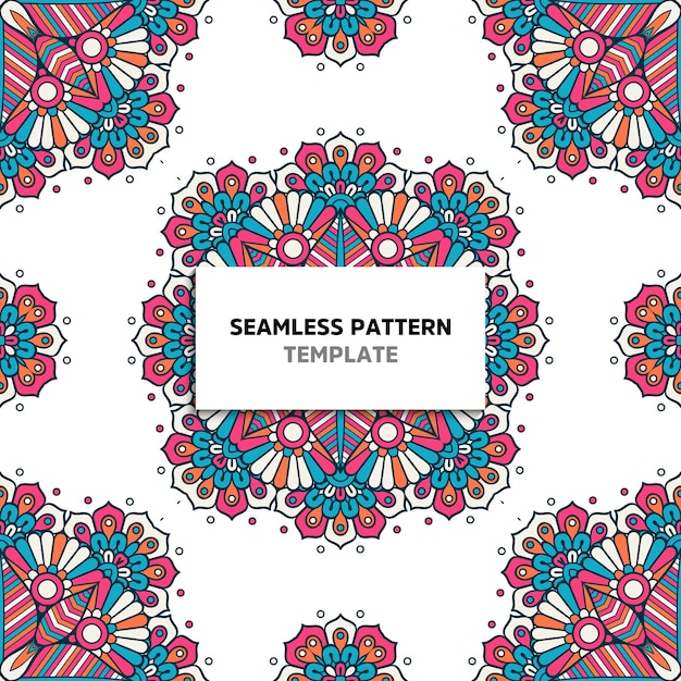 Colorful mandala seamless pattern