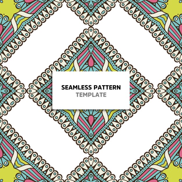 Colorful mandala seamless pattern