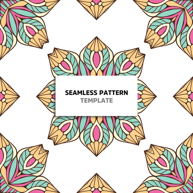 Colorful mandala seamless pattern