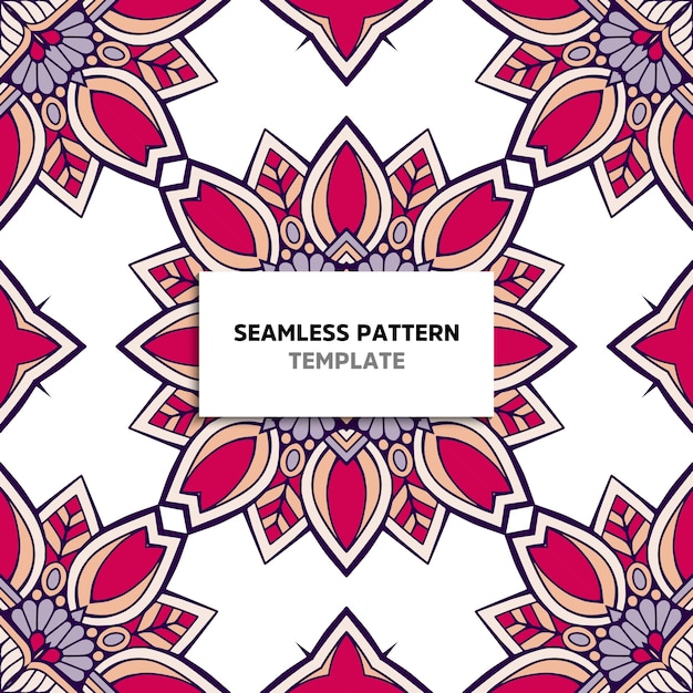 Colorful mandala seamless pattern