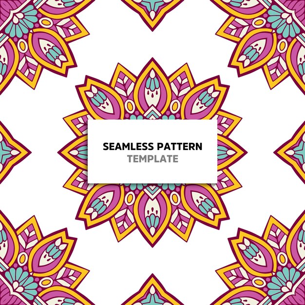 Colorful mandala seamless pattern