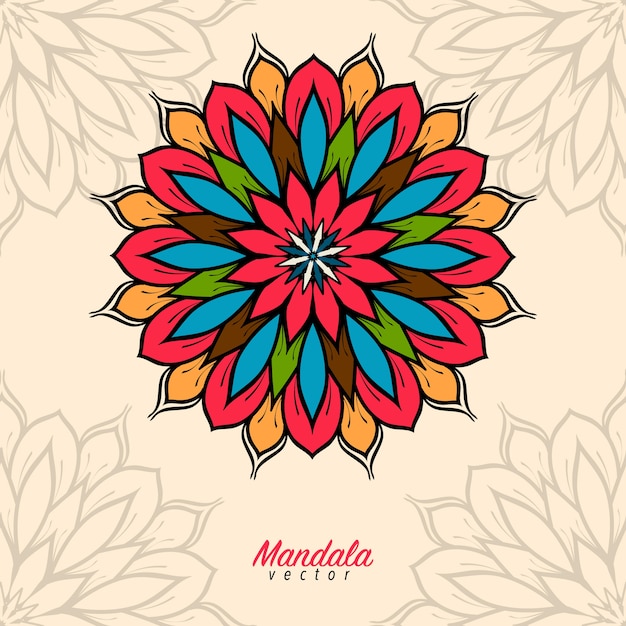 Vettore mandala colorato