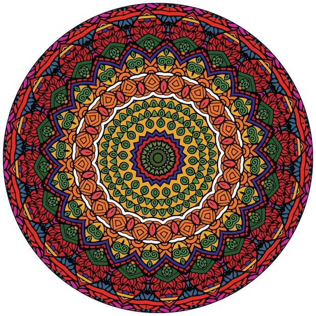 Colorful Mandalas For Coloring Book Decorative Round Ornaments