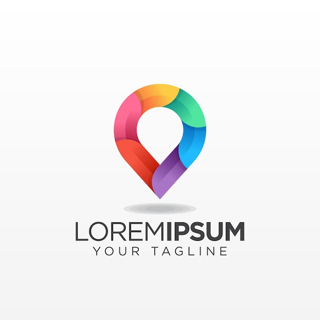 colorful map pin logo