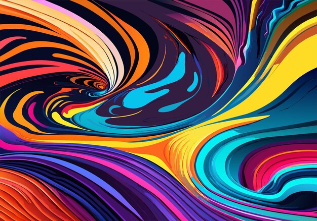 Vector colorful marbling texture creative background with abstract waves