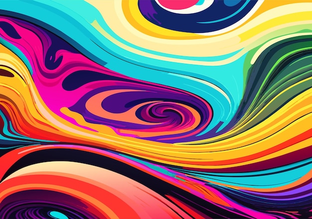 Vector colorful marbling texture creative background with abstract waves