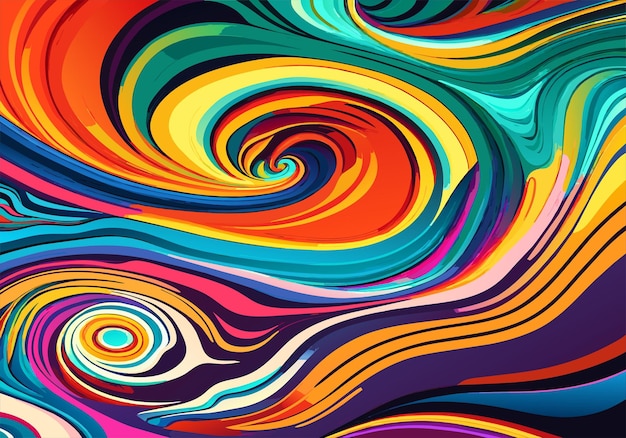 Colorful marbling texture creative background with abstract waves