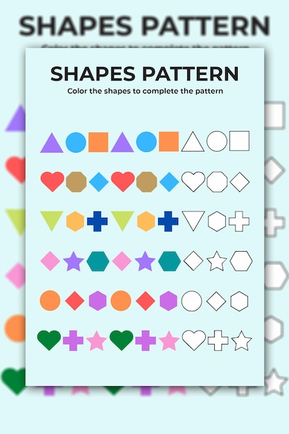 Colorful math symbol or pattern shape education workshit