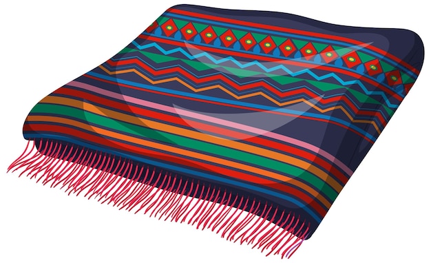 colorful mexican blanket illustration