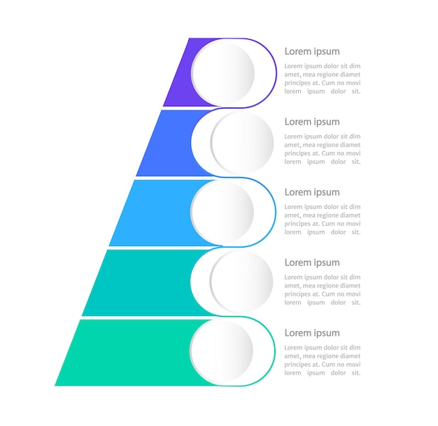 Colorful milestones infographic chart design template