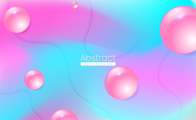 Vector colorful modern abstract gradient background with 3d shapes