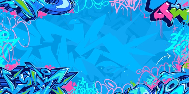 Vector colorful modern abstract urban style hiphop graffiti street art vector illustration background template