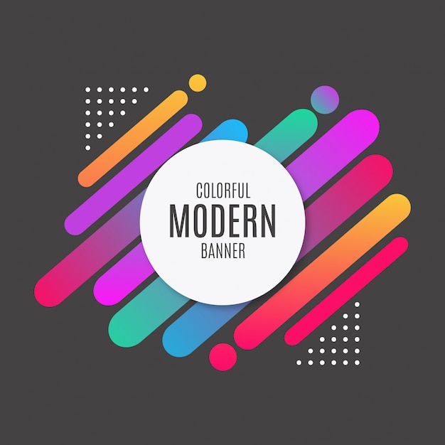 Colorful modern banner