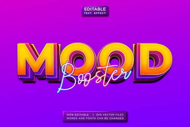 colorful modern bold 3d text effect