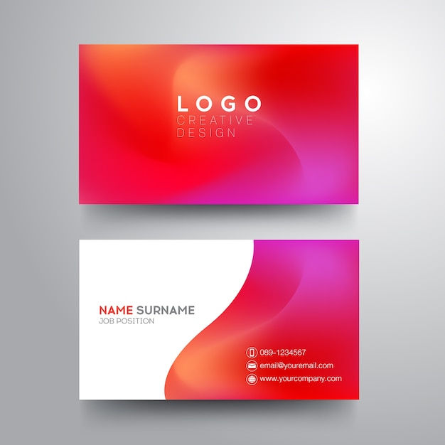 Colorful modern business card