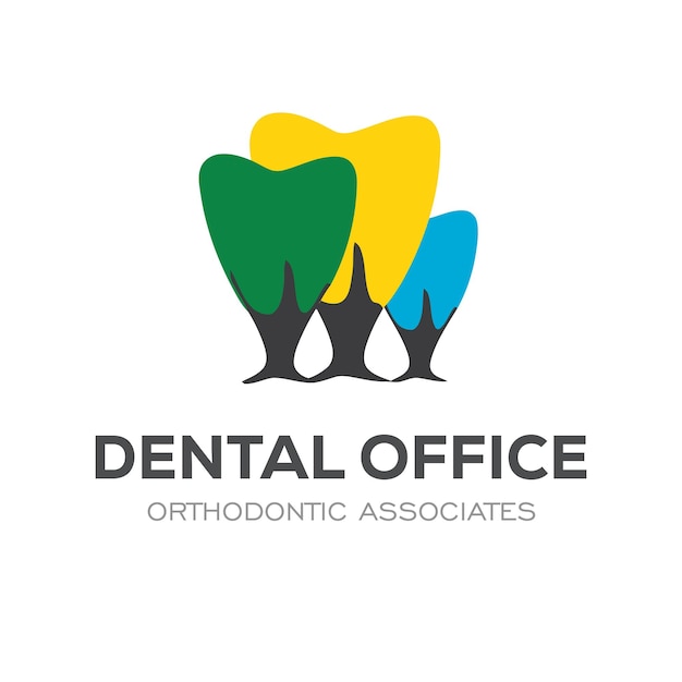 Colorful modern Dental Logo