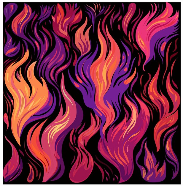 Vector colorful modern fire pattern