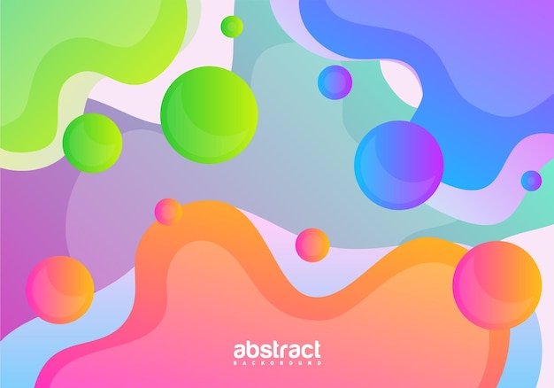 Colorful Modern fluid background Abstract dynamic shapes composition Eps10 vector