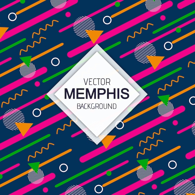 Colorful Modern Memphis Pattern Background