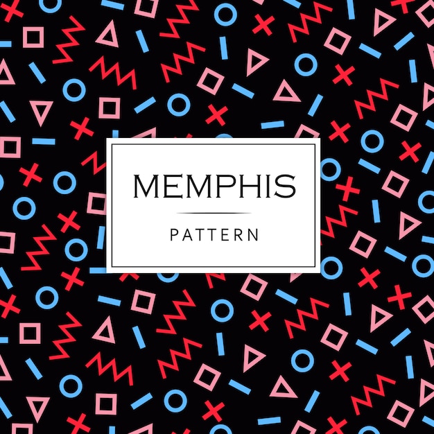 Vector colorful modern memphis pattern background