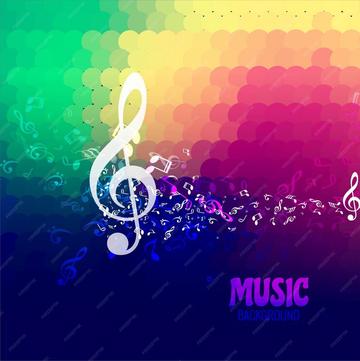 Premium Vector | Colorful modern music background