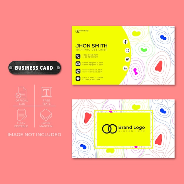 colorful modern professional business card design template