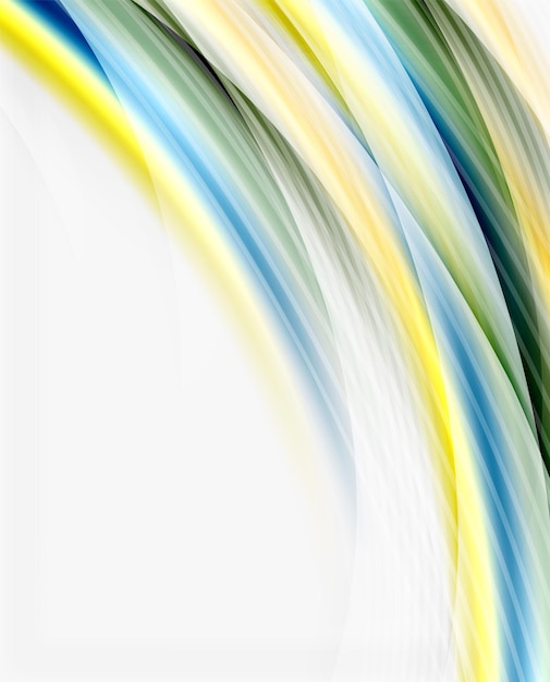 Colorful modern wave line business abstract layout