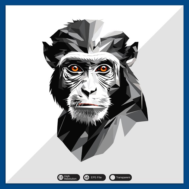 Colorful monkey vector tshirt design