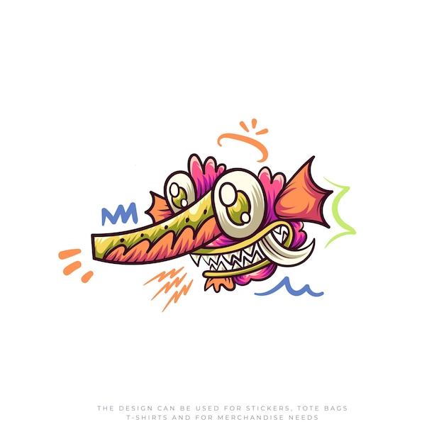 Colorful monster cute vector illustration design