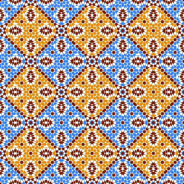 A colorful mosaic pattern with the pattern of the tiles