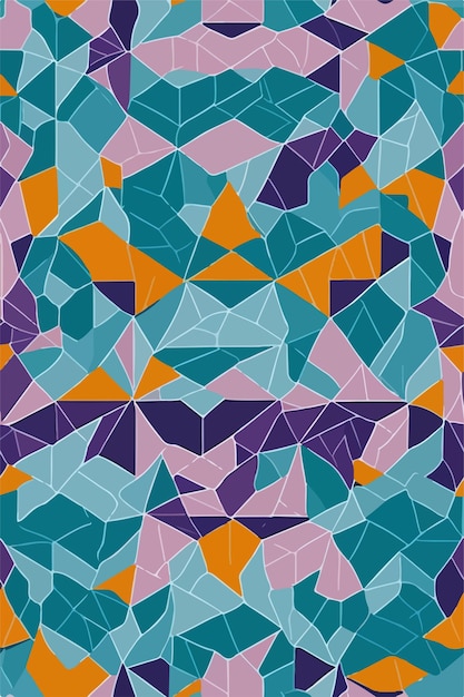 Vector a colorful mosaic of squares with a blue and purple pattern