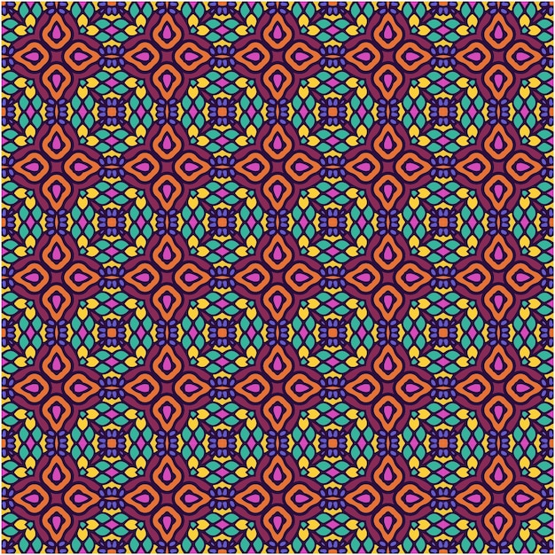 Colorful motif pattern with abstract style