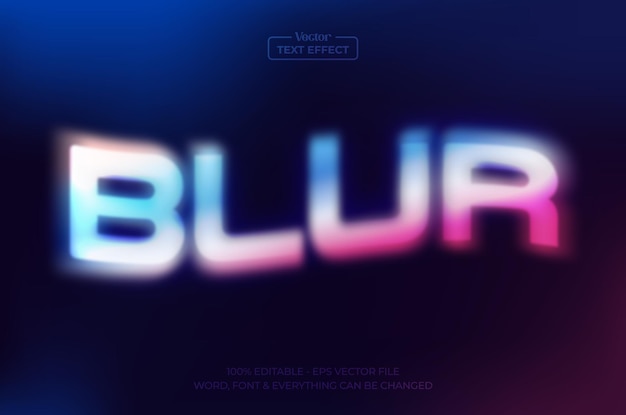 Vector colorful motion blur text effect editable vector text effect