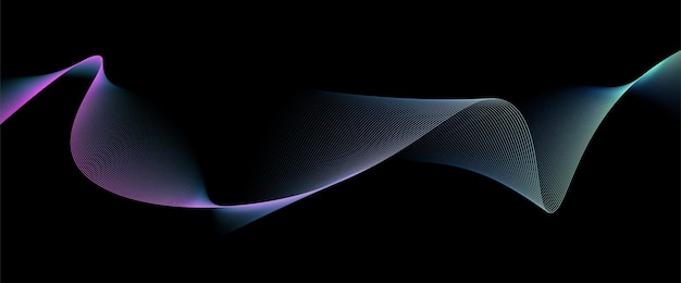 Colorful motion sound wave on a dark background