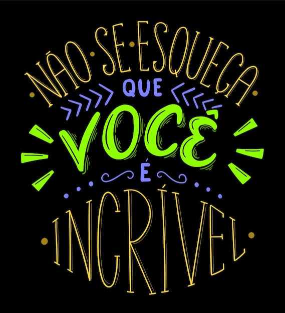 Three Portuguese Lettering. Translation: Never give up Be your own  incentive Learn something new every day Stock Vector Image & Art - Alamy