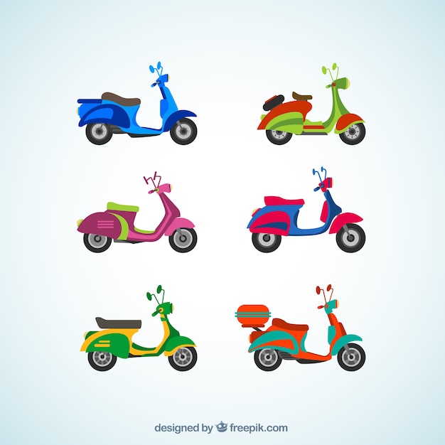 Colorful motorbikes