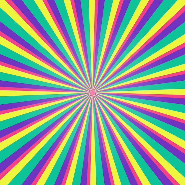 Colorful multicolored burst background rays vector illustration