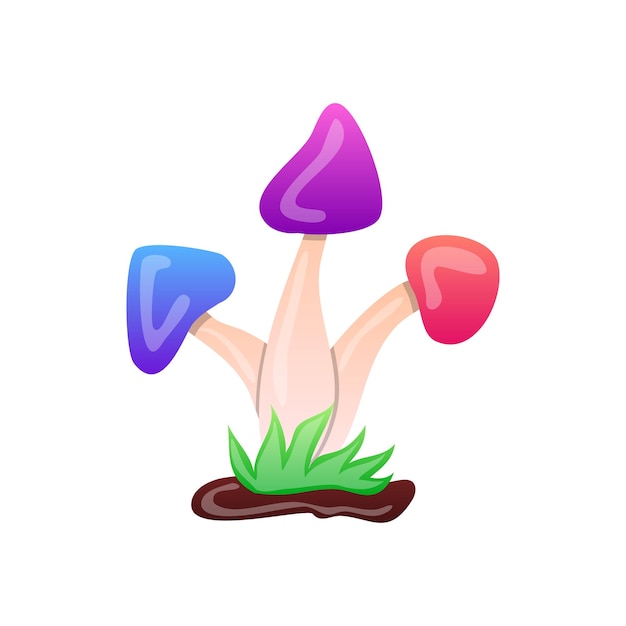 Vector a colorful mushrooms vector illustration