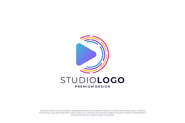 Vettore ispirazione per il design del logo musicale colorato