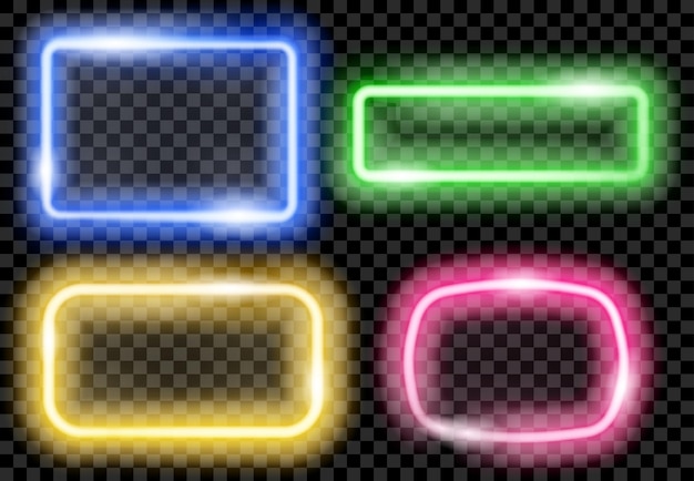 Colorful neon frames