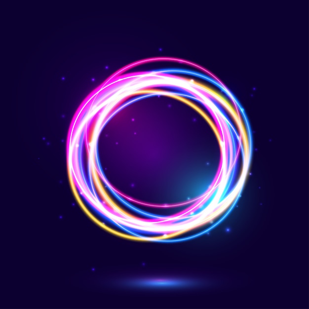 Vector colorful neon light background