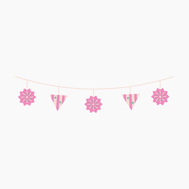 Colorful New Year Bunting Decoration Element