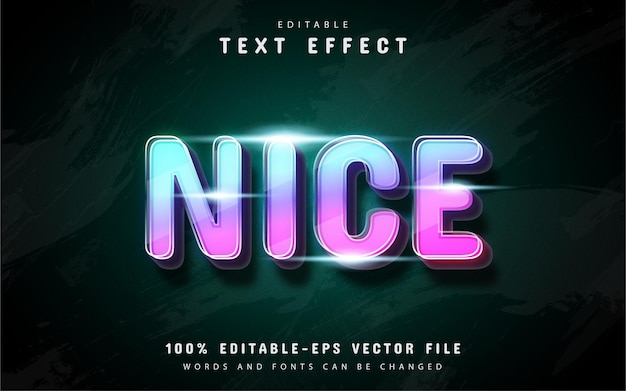 Colorful nice text effect in neon style