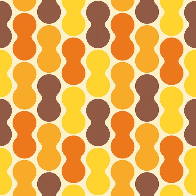 Colorful nostalgic retro seamless pattern design