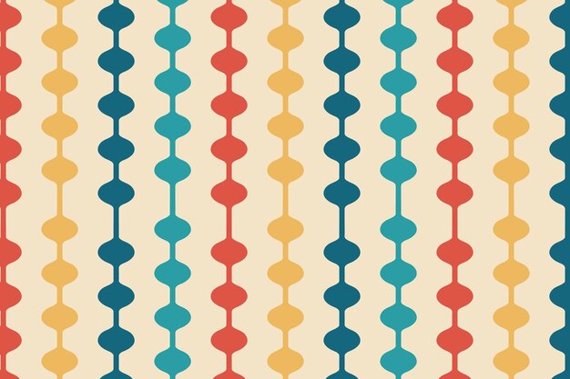 Vector colorful nostalgic seamless pattern retro background