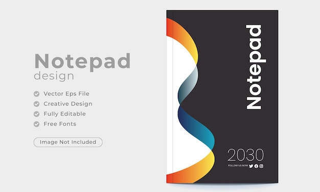 Premium Vector Colorful Notepad design template Premium Vector Colorful Notepad design template