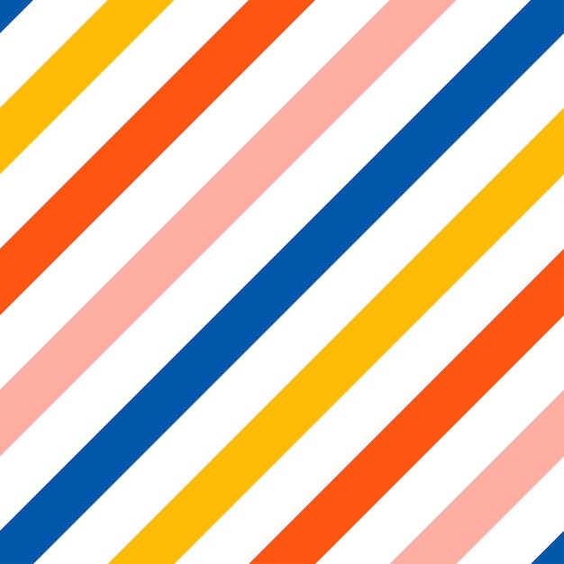 colorful oblique lines seamless pattern with white background
